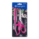 Nożyczki biurowe KANGARO, 18,5 cm, z osłoną, dla praworęcznych, blister, mix kolorów