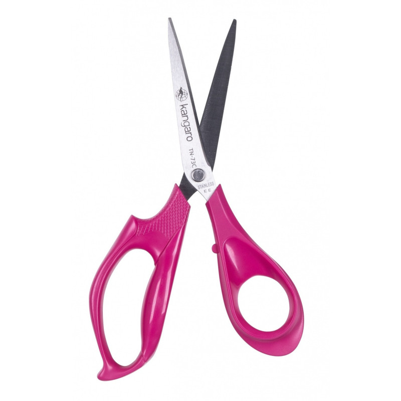 Nożyczki biurowe KANGARO, 18,5 cm, z osłoną, dla praworęcznych, blister, mix kolorów