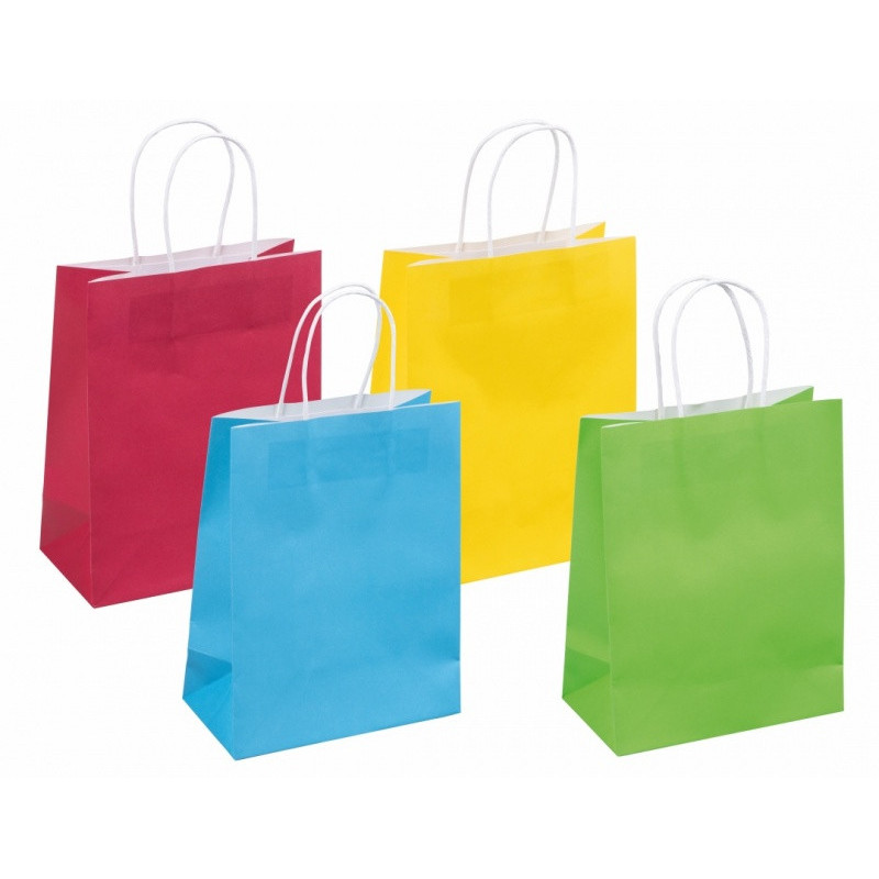 Torebka na prezenty DONAU HOME, papierowa, 18x23x10cm, całoroczna, jednolita, mix kolorów