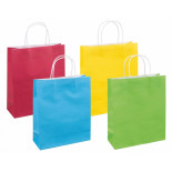 Torebka na prezenty DONAU HOME, papierowa, 25x30x10cm, całoroczna, jednolita, mix kolorów