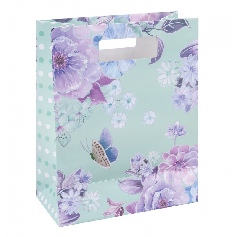 Torebka na prezenty DONAU HOME, laminowana, 26x32,5x10cm, całoroczna, z rączką, mix wzorów