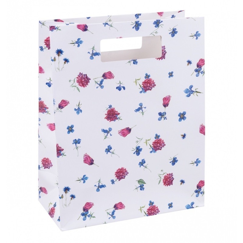 Torebka na prezenty DONAU HOME, laminowana, 26x32,5x10cm, całoroczna, z rączką, mix wzorów