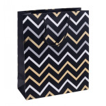 Torebka na prezenty DONAU HOME, laminowana, 25x30x10cm, całoroczna, sznurek, mix wzorów