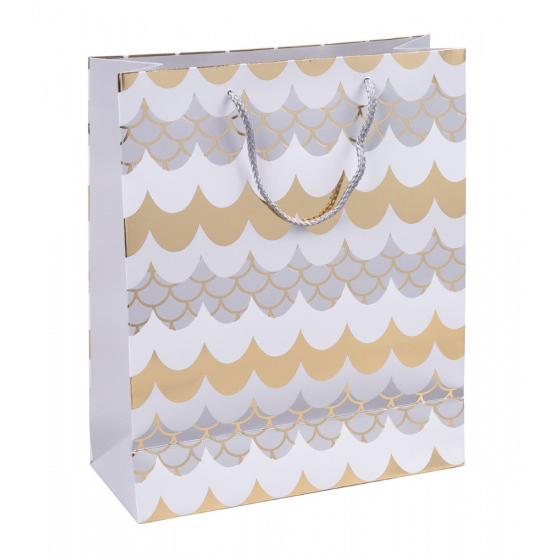 Torebka na prezenty DONAU HOME, laminowana, 25x30x10cm, całoroczna, sznurek, mix wzorów