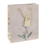 Torebka na prezenty DONAU HOME, laminowana, 25x30x10cm, całoroczna, sznurek, mix wzorów