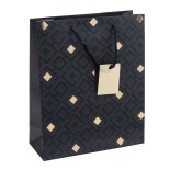 Torebka na prezenty DONAU HOME, laminowana, 25x30x10cm, całoroczna, sznurek, mix wzorów