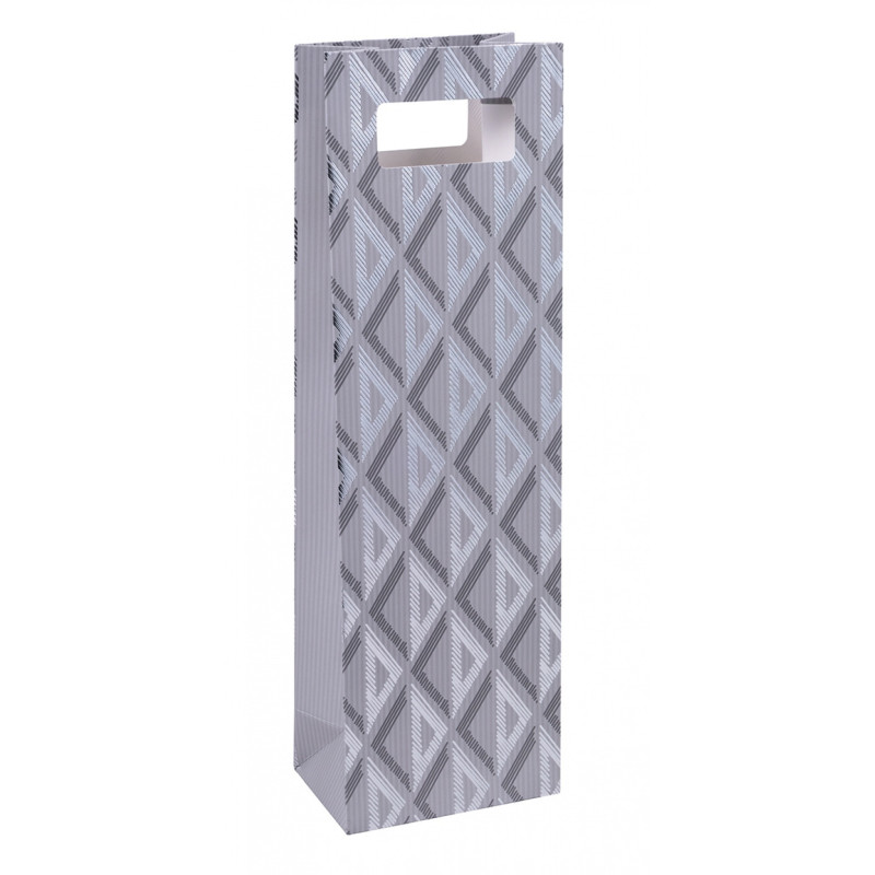 Torebka na alkohol DONAU HOME, laminowana, 12x41,5x8cm, całoroczna, z rączką, mix wzorów