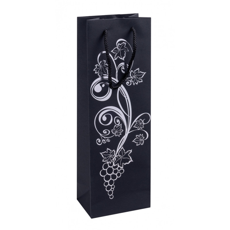 Torebka na alkohol DONAU HOME, laminowana, 12x35,5x8cm, całoroczna, sznurek, mix wzorów