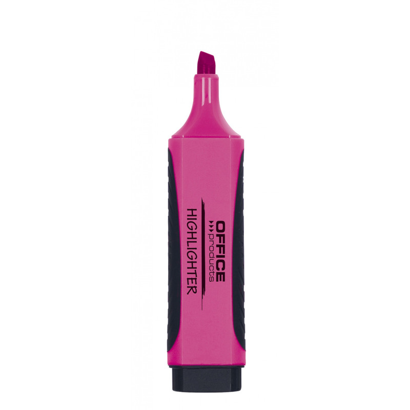 Zakreślacz OFFICE PRODUCTS z gumowym uchwytem, 2-5mm, różowy