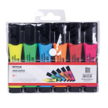 Zestaw zakreślaczy OFFICE PRODUCTS z gumowym uchwytem, 2-5mm, 6 szt., w etui, mix kolorów