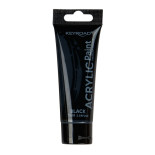 Farba akrylowa KEYROAD, 75ml, tubka, czarna