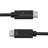 Kabel USB-C MEDIARANGE, 100W max, USB 3.1, 1,2m, czarny