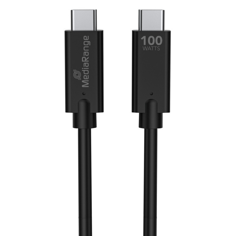 Kabel USB-C MEDIARANGE, 100W max, USB 3.1, 1,2m, czarny
