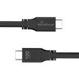 Kabel USB-C MEDIARANGE, 100W max, USB 3.2, 3m, czarny