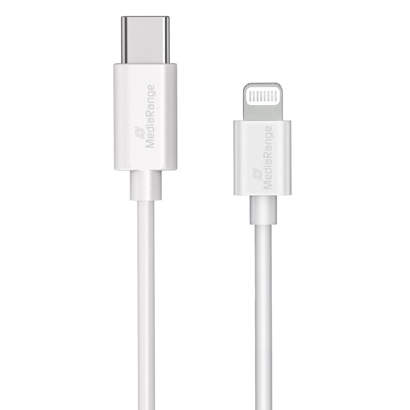 Kabel USB-C MEDIARANGE Apple Lightning, 1m, biały