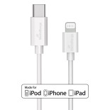 Kabel USB-C MEDIARANGE Apple Lightning, 1m, biały