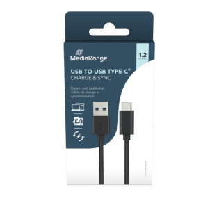 Kabel USB-C MEDIARANGE, USB 3.0, 1,2m, czarny