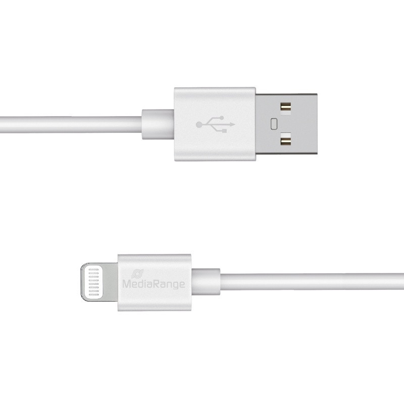 Kabel MEDIARANGE Apple Lightning, USB 2.0, 1,0m, biały