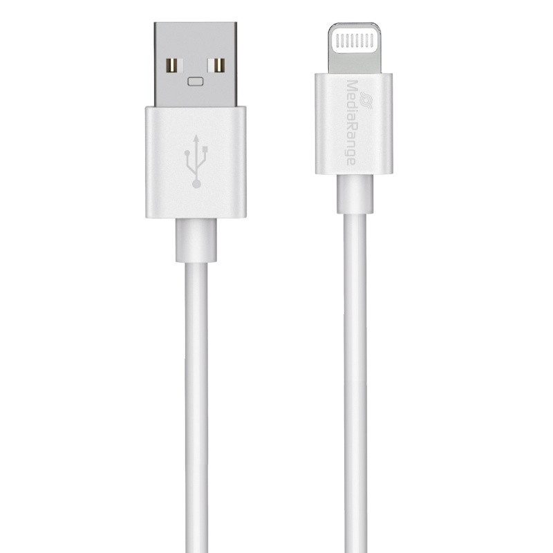Kabel MEDIARANGE Apple Lightning, USB 2.0, 1,0m, biały