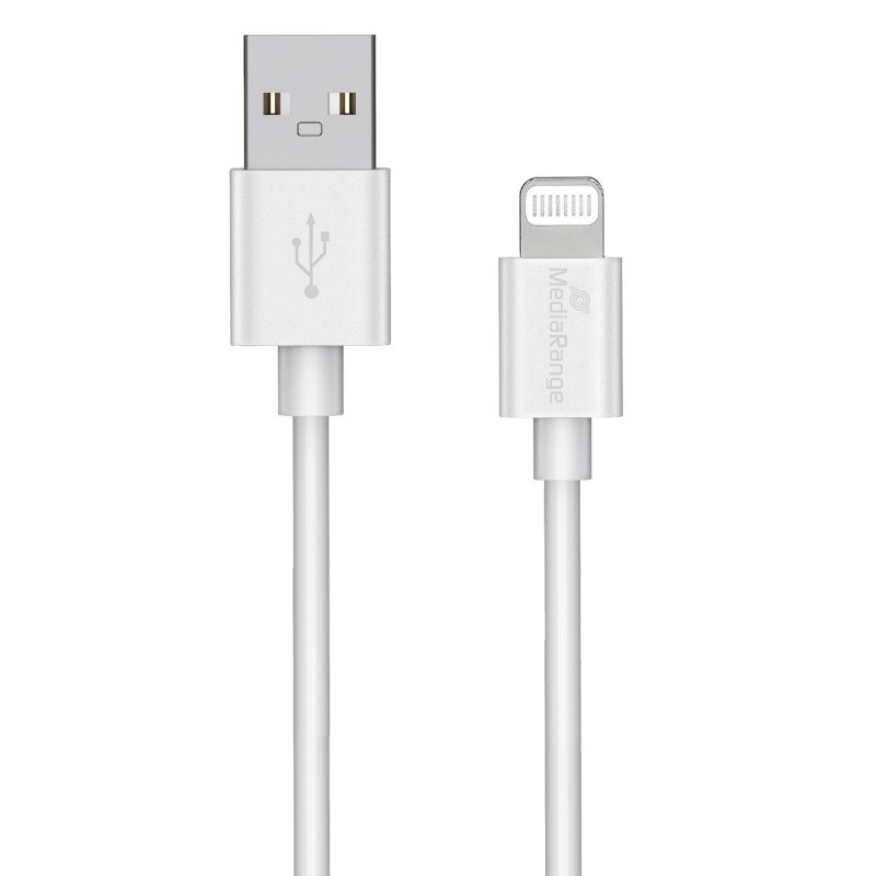 Kabel MEDIARANGE Apple Lightning, USB 2.0, 1,0m, biały