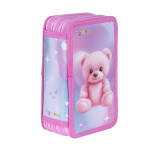 Piórnik szkolny GIMBOO, z wyposażeniem, 3 komory, mix wzorów