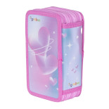 Piórnik szkolny GIMBOO, z wyposażeniem, 3 komory, mix wzorów