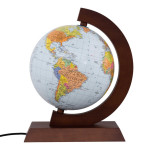 Globus polityczno-fizyczny GŁOWALA, podświetlany, drewniana opr., śr. 250mm, w pudełku, z aplikacją AR