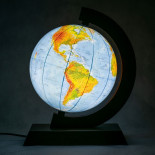 Globus polityczno-fizyczny GŁOWALA, podświetlany, drewniana opr., śr. 250mm, w pudełku, z aplikacją AR