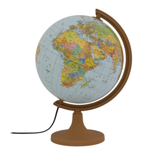 Globus polityczno-fizyczny GŁOWALA, podświetlany, plast. niska stopka, śr. 320mm, w pudełku, z aplikacją AR