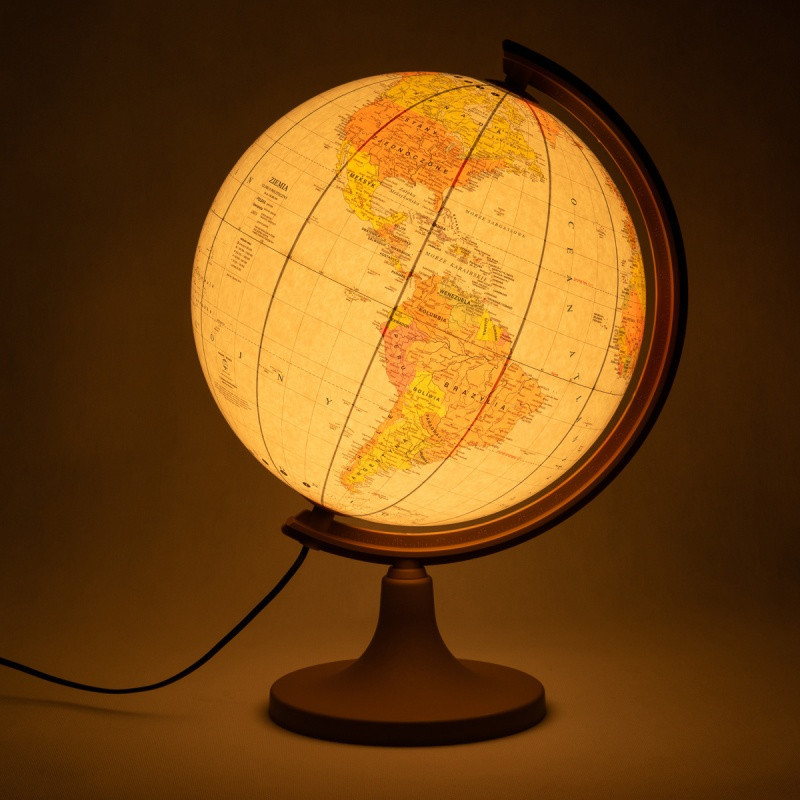 Globus polityczny GŁOWALA, podświetlany, plast. niska stopka, śr. 320mm, w pudełku