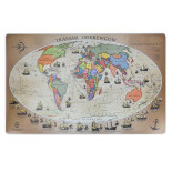Podkładka na biurko GŁOWALA, mapa z trasami odkrywców, 58x38cm