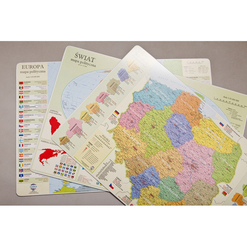 Podkładka na biurko GŁOWALA, mapa polityczna Europy, 58x38cm