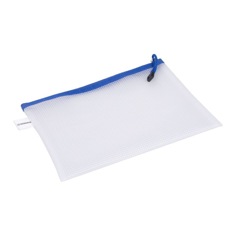 Torebka DONAU Zipper Bag, A5, 243x180 mm, EVA, z suwakiem, niebieska