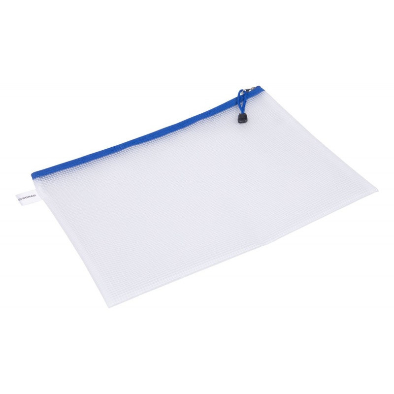 Torebka DONAU Zipper Bag, A4, 343x246 mm, EVA, z suwakiem, niebieska
