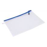 Torebka DONAU Zipper Bag, A4, 343x246 mm, EVA, z suwakiem, niebieska