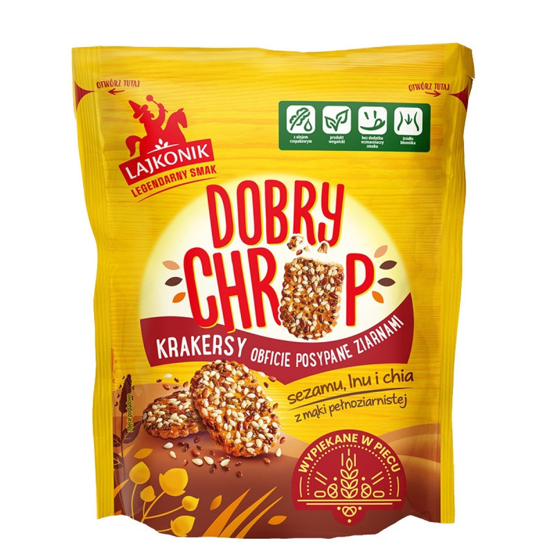 Krakersy LAJKONIK Dobry Chrup, 100g