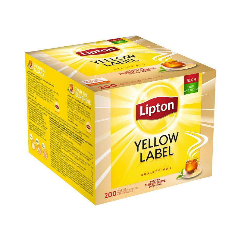 Herbata LIPTON czarna, Yellow Label, 1000 kopert