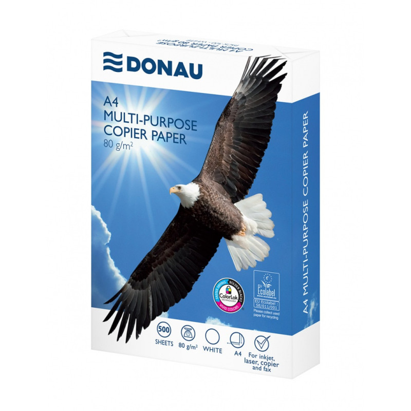 Papier ksero DONAU, A4, klasa C, 80gsm, 500 ark.