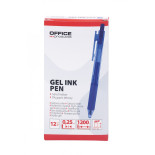 Długopis automatyczny żelowy OFFICE PRODUCTS, gr. linii 0,25mm, dł. linii 1200m, niebieski