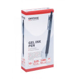 Długopis automatyczny żelowy OFFICE PRODUCTS, gr. linii 0,25mm, dł. linii 1200m, czarny