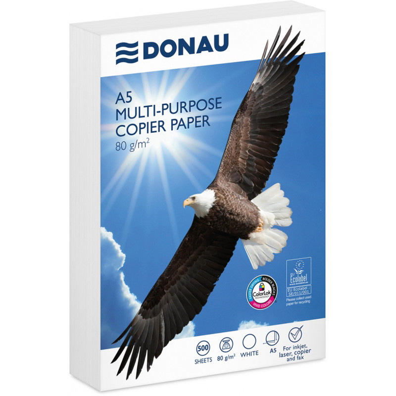 Papier ksero DONAU, A5, klasa C, 80gsm, 500 ark.