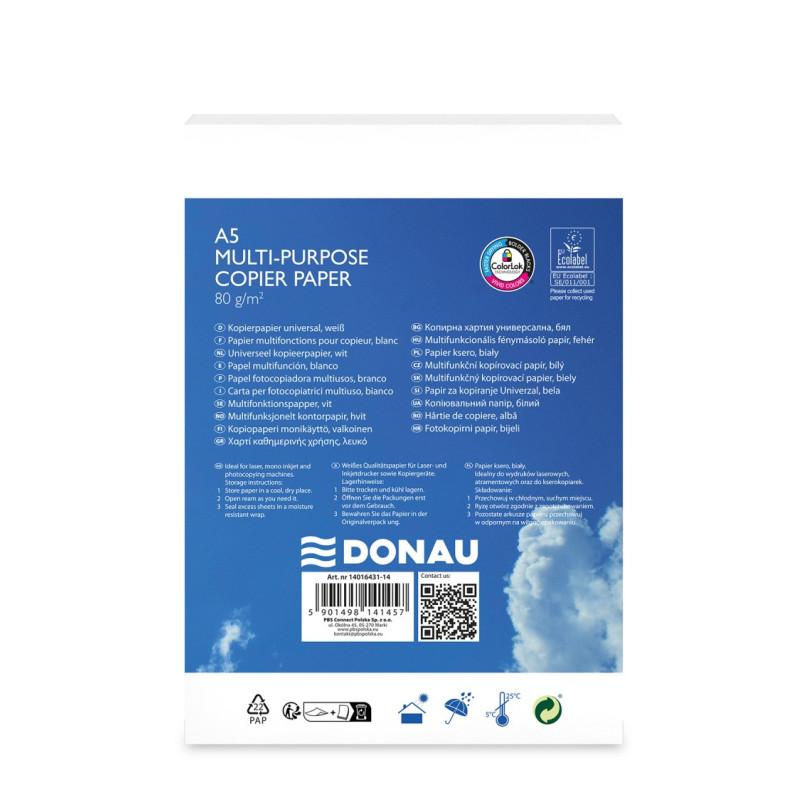 Papier ksero DONAU, A5, klasa C, 80gsm, 500 ark.