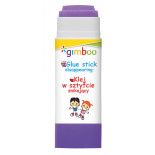 Klej w sztyfcie GIMBOO, PVP, trójkątny, znikający, 15g, 1 szt., pakowany w displayu, fioletowy