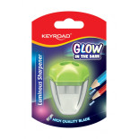 Temperówka plastikowa KEYROAD Luminious, fluorescencyjna, podwójna, blister