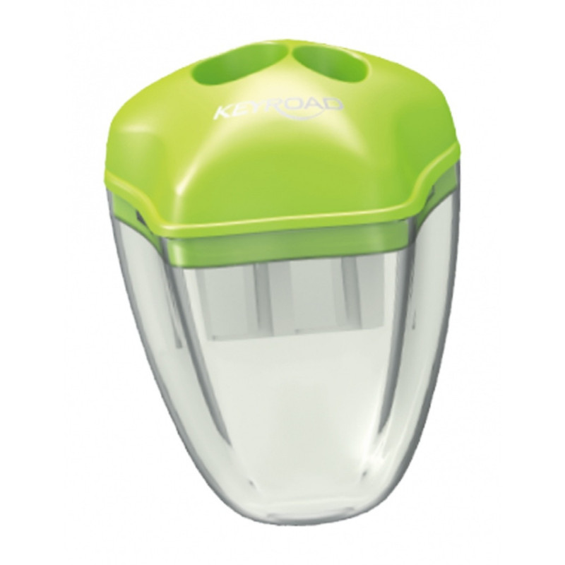 Temperówka plastikowa KEYROAD Luminious, fluorescencyjna, podwójna, blister