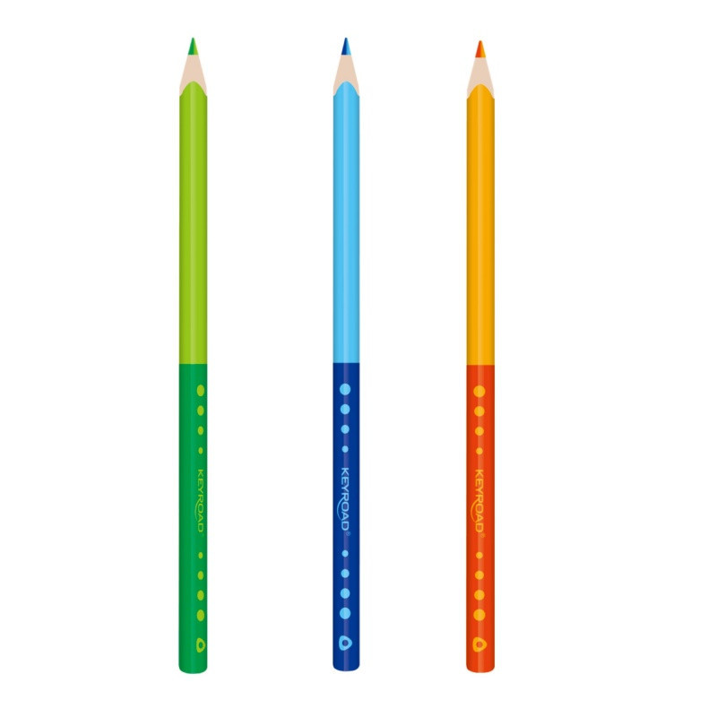 Kredki ołówkowe KEYROAD, gradientowe, 12 szt., mix kolorów