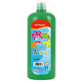 Farba akrylowa KEYROAD, 1000ml, butelka, zielona