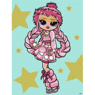 Malowanie po numerach IDEYKA, 30x40cm, L.O.L. Surprise! Fashion La Rose, 1 szt., w pudełku