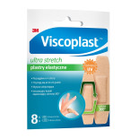 Plastry VISCOPLAST Ultra Stretch, elastyczne, 2 rozmiary, 8 szt., kopertka