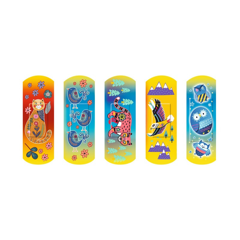 Plastry dziecięce VISCOPLAST Zwierzęta, 72x25mm, 20 szt., pudełko